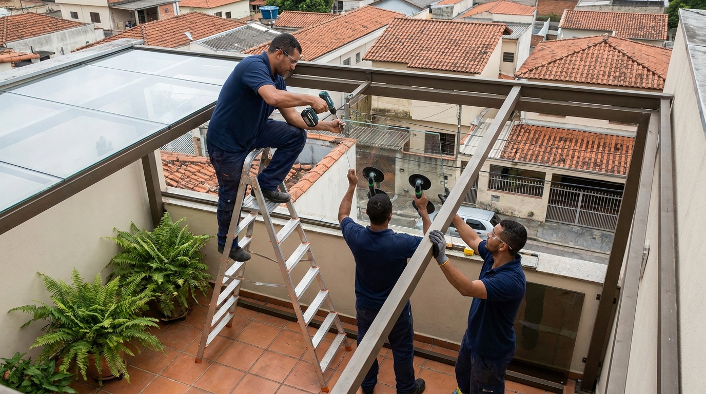 Cobertura de Vidro em Praia Grande‑SP