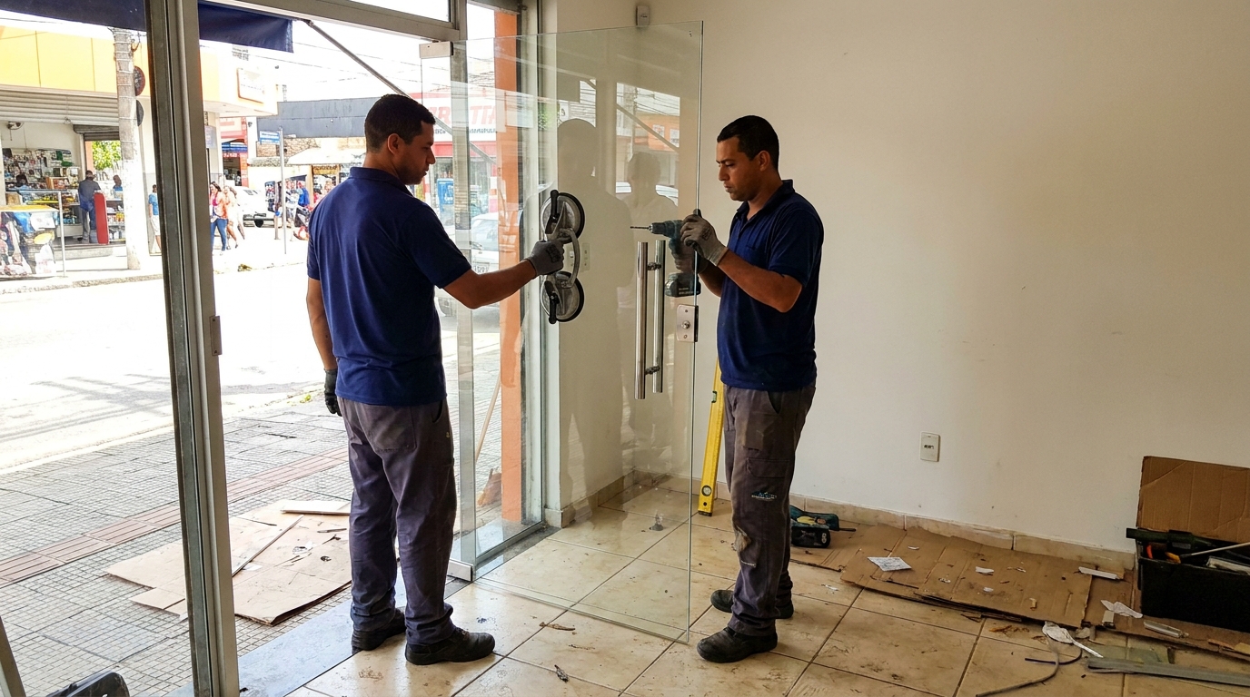 Portas em Vidro em Praia Grande‑SP